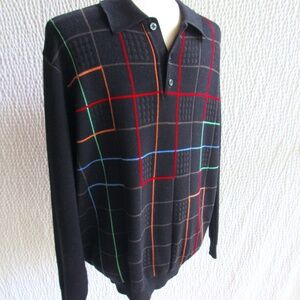 ST. CROIX Luxury Mens M Pullover Sweater Colorful Craftsmanship Button USA Made